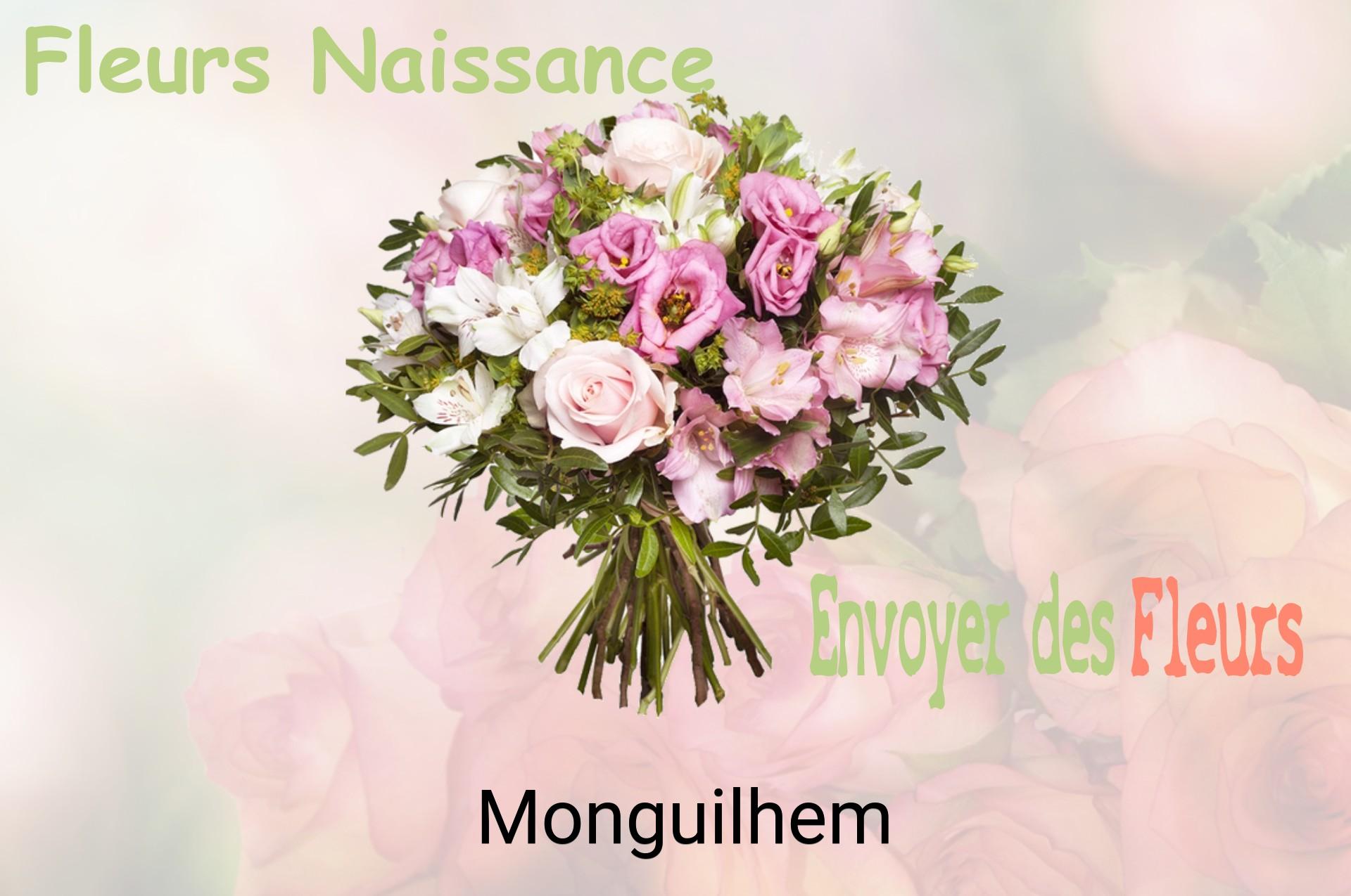 Bouquet de fleurs de naissance livré à Monguilhem